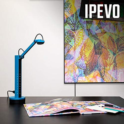 IPEVO VZ-X Wireless 8MP Document Camera, 3 Modes of Connectivity — Wi-Fi, HDMI, and USB, Compatible with Web Conferencing Software, Works Wirelessly with iOS, tvOS, and Android,Black, Blue