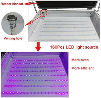 Tabletop Precise 20" x 24" 80W Vacuum LED UV Exposure Unit Professional LED Vacuum Exposure Machine