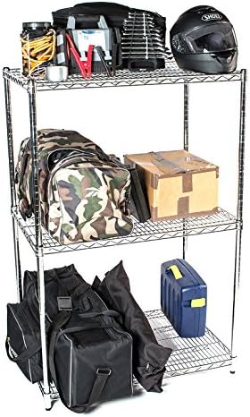 Omega 21" Deep x 24" Wide x 63" High 3 Tier Chrome Starter Shelving Unit