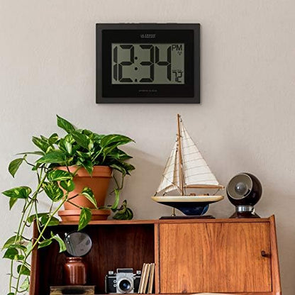La Crosse Technology 513-54087-INT Atomic Digital Wall Clock with Indoor Temperature (Pack of 5)