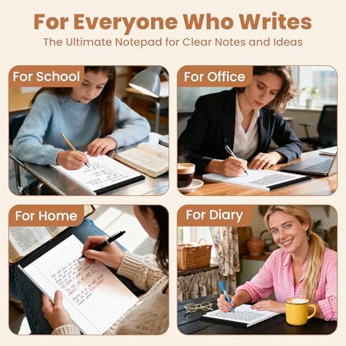 36pcs Legal Pads 8.5 x 11, Perforated White Notepad 8.5x11, 50Sheets/Pad