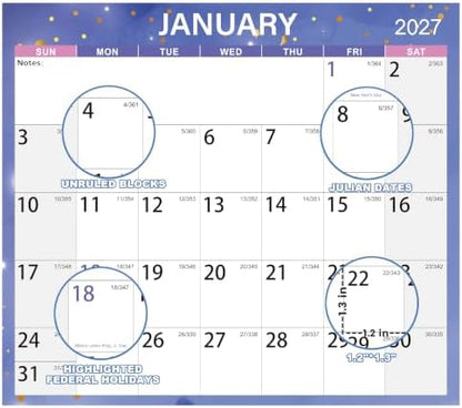 2027 Large Dry Erase Calendar - 48" x 32", 2027 Dry Erase Calendar for Wall