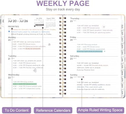 Planner 2026-2027, Weekly and Monthly Academic Year Calendar Planner, July 2026 - June 2027, Daily Agenda Book for Office School Supplies, A5(6.3'' x 8.5'')