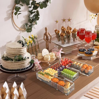 13.8" Acrylic Letter Charcuterie Tray,Fillable Alphabet Box (Letter E)