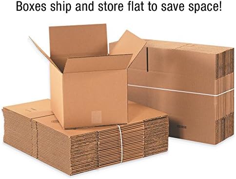 BOX USA 16 x 16 x 30 Corrugated Cardboard Boxes, Tall 16"L x 16"W x 30"H, Pack of 10 | Shipping, Packaging, Moving, Storage Box for Home or Business, Strong Wholesale Bulk Boxes