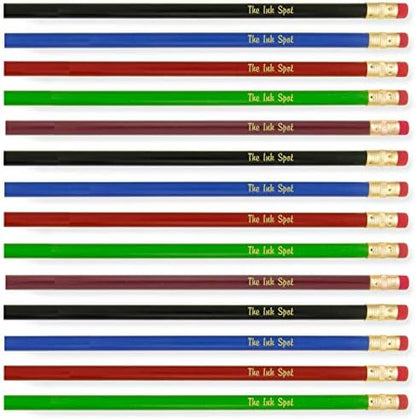 100 Personalized Custom Printed Pencils. USA Made. – Assorted Colors