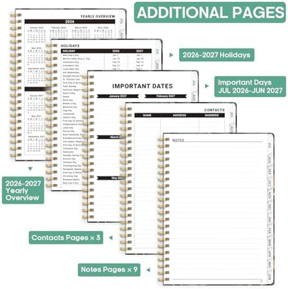 Planner 2026-2027, Weekly & Monthly Academic Calendar, Jul 2026 – Jun 2027