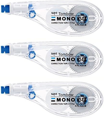 Tombow Pencil Mono YS KCA-327 Correction Tape, 0.2 inch (6 mm), 3 Pieces