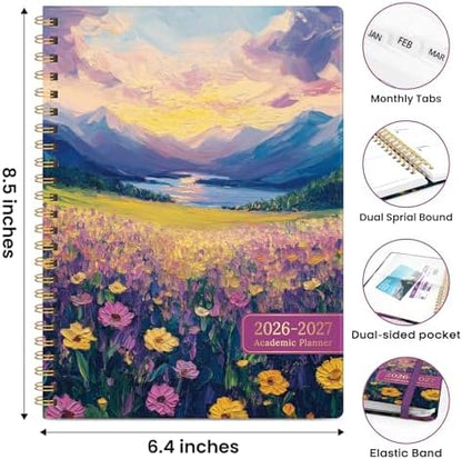 Planner 2026-2027, Weekly & Monthly Academic Calendar, Jul 2026 – Jun 2027
