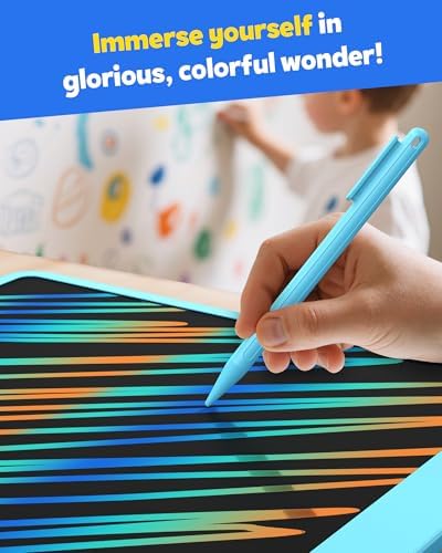 TEKFUN LCD Writing Tablet for Adults, Large Doodle Board, 16 Inch Colorful Drawing Tablet Writing Pad, Toddler Toys for 3 4 5 6 7 8 9 Year Old Girls Boys Teen, Birthday Gifts for Kids (Blue)