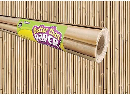 Teacher Created Resources Better Than Paper Bulletin Board Roll, 4' X 12', Bamboo, 4/Pack (Tcr32439)