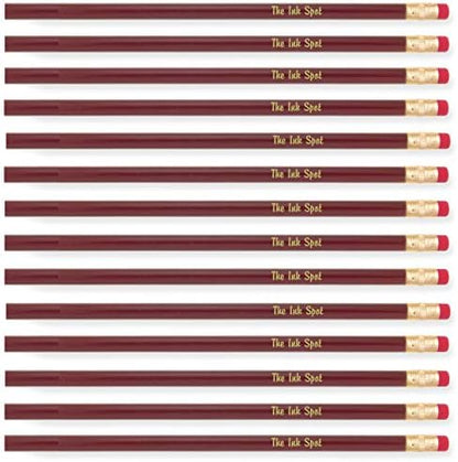 100 Personalized Custom Printed Pencils. USA Made. PMA Certified – Maroon