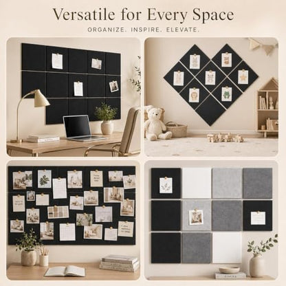Felt Bulletin Board Tiles, Cork Board Alternative, 48 x 36 in