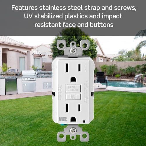 Leviton GFCI Weather-Resistant Outlet, Self Test, Non Tamper-Resistant with LED Indicator Light, Outdoor Locations, GFWR2-E, Black, 20 Amp (Pack of 10)