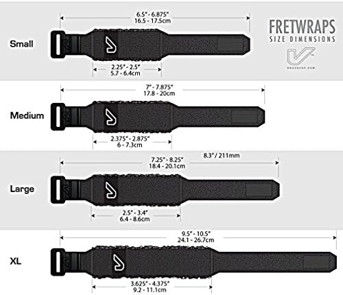 Gruv Gear Fret Wrap & Guitar Mute, Fretwrap for Acoustic, Electric & Bass | String Dampener Recording, Tapping & Practice Accessory (1 Pack, Large Walnut, Fits 6 String Bass, 8 String Guitar)