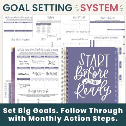 bloom daily planners 2027 Hardcover Goal & Vision Planner (January - December 2027) - Monthly & Weekly Calendar Year Agenda Organizer - 7.5" x 9" - Good Things Are Coming