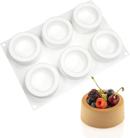 mostsom Silicone Molds Mousse Mold Round Cup Design Silicone Cake Molds Dessert Baking Tools Mousse Mould Kitchen Supplies (I_ Round Cup)