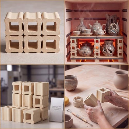 Nuanchu 8 Pack Kiln Post High Alumina Kiln Posts, 1 x 1 Inch