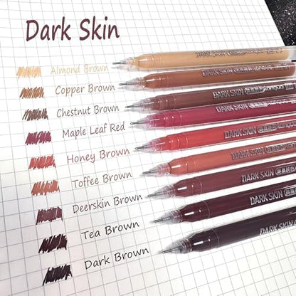9 Colored Gel Pens Set, 0.6mm Fine Point for Black Paper & White Paper, Pens for Journaling, Adult Coloring Books, Bible, Drawing, Note Taking, Art & Journaling Supplies（Beautiful Tanned Skin）