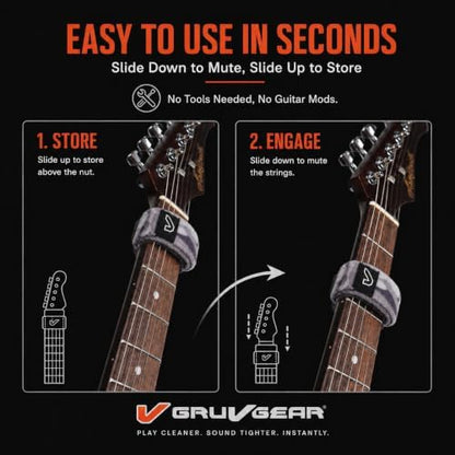 Gruv Gear Fret Wrap & Guitar Mute, Fretwrap for Acoustic, Electric & Bass | String Dampener Recording, Tapping & Practice Accessory (1 Pack, Small Camo White, Fits 4 String Bass, 6 String Guitar)