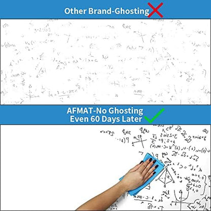 AFMAT White Board Wallpaper, Whiteboard Roll, Stick on White Boards for Wall, 1.5x11ft Peel and Stick Dry Erase Roll, Stain-Proof, Super Sticky Whiteboard Sticker for Wall/Table/Door, 2 Rolls PP06
