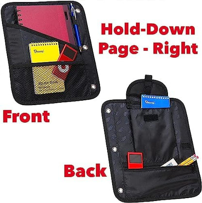 Case-it The Dual 2-in-1 Zipper Binder Two 1.5-Inch D-Rings, 600 Sheet Capacity, Pencil Pouch & Multiple Pockets School & Office Organizer with Shoulder Strap Dual-101 Fire Engine Red(Pack of 6)