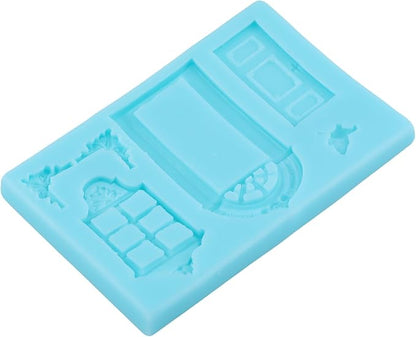 Door Window Frame Silicone Molds Nordic House Fondant Chocolate Molds for Cake Decorating Cupcake Topper Candy Gum Paste Polymer Clay