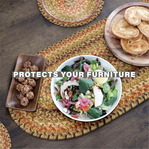 Homespice Kingston Jute Braided Table Mats, Rect 10x15 Set of 4
