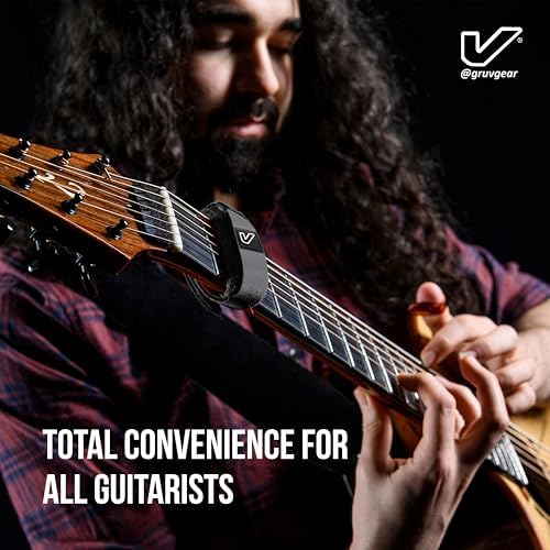 Gruv Gear Fret Wrap & Guitar Mute Pro, Fretwrap for Acoustic, Electric & Bass | String Dampener Recording, Tapping & Practice Accessory (1 Pack, Medium Grey, Fits 5 String Bass, 7 String Guitar)
