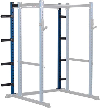 Titan Fitness T-2 Series Power Rack Extension Kit, 12-Gauge Steel Uprights, Bolt-Together Rack Expansion for Home Gym with Weight Plate Holders