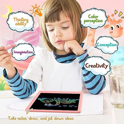 BUKEBU LCD Writing Tablet,10.5 inch Colorful Doodle Board for Kids Pink