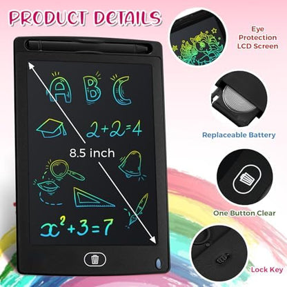 Zhehao 20 Pack 8.5 Inch LCD Writing Tablet Drawing Board,Black,Cute