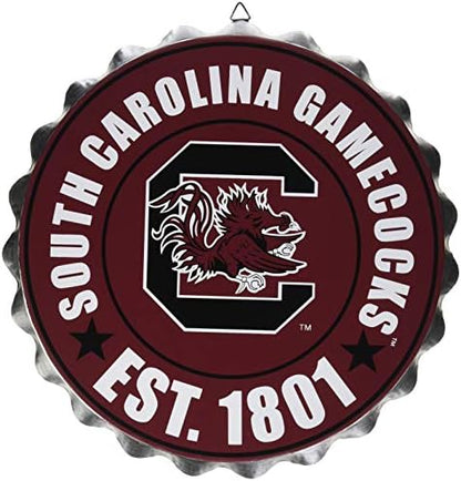 foco NCAA Team Logo Metal Bottle Cap Hanging Wall Sign
