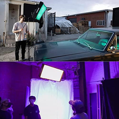 Aputure Amaran F22c 200W RGBWW Flex LED Photo Light with Honeycomb Grid, CCT 2500K to 7500K V Mount RGB Video Light Suooprt DMX Sidus Link App Control 15 Built-in Lighting FX