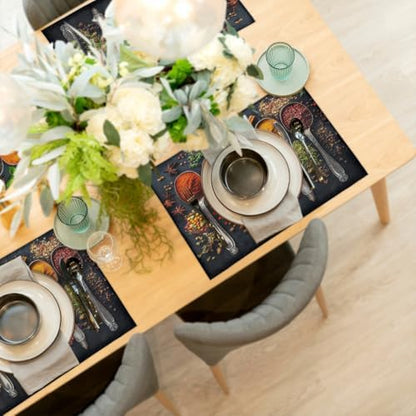Placemats 12x18 Inch Washable Linen Place Mats Cloth Tables Mats