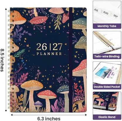 Planner 2026-2027, Monthly & Weekly Jul 2026-Jun 2027 Calendar Planner