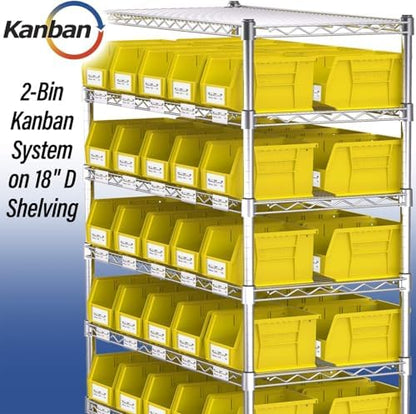Akro-Mils 30237 AkroBins Plastic Storage Bins, 9"x6"x5", Black, 12-Pack
