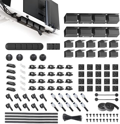 EUREKA ERGONOMIC 316PCS Under Desk Metal Cable Kit, Black