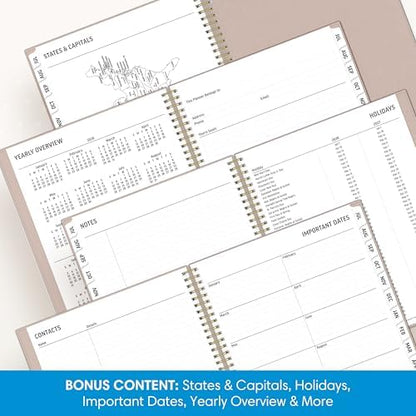 Blue Sky 2026-2027 Weekly & Monthly Academic Planner, 8.5"x11", Sand