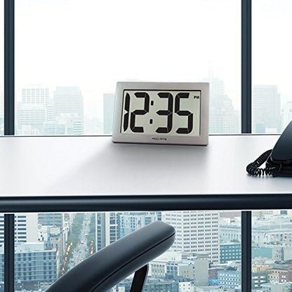 AcuRite 75102 9.5" Large Digital Clock with Intelli-Time Technology