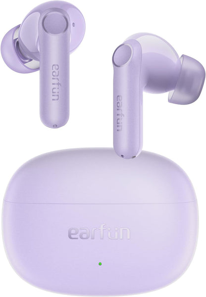 EarFun Air Life Wireless Earbuds, 12mm Driver with Deep Bass, Bluetooth 5.4 in-Ear Earbuds, 4 Mics AI ENC Call, 35H Playtime, 30 Preset EQs Via App, Comfortable Fit, Fast Charging, IPX5, Violet