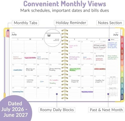 Forvencer Academic Planner 2026-2027, Weekly & Monthly Hardcover Planner A4