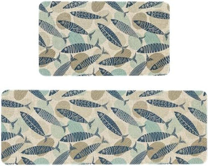 Kitchen Rugs and Mats Set of 2,Floor Mats for Home Kitchen Decor Mat