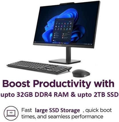 Lenovo A100 24" IPS FHD All in One Desktop Computer | Intel Core i3-N305 CPU (8 Cores) | 16GB RAM, 512GB PCIe SSD | WiFi 6, Bluetooth 5.2, HDMI | Windows 11 | Cloud Grey | UHD Graphics