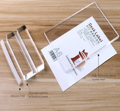 Acrylic Sign Holder (Black Horizontal A4 297×210mm/11.69×8.27 inches)