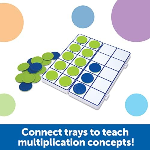Learning Resources Connecting Ten-Frame Trays, 165 Pieces