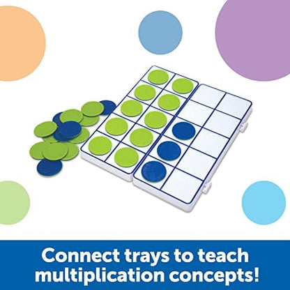 Learning Resources Connecting Ten-Frame Trays, 165 Pieces