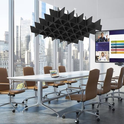 Acoustic Ceiling Panels Sound Absorbing Panels, Lattice Black