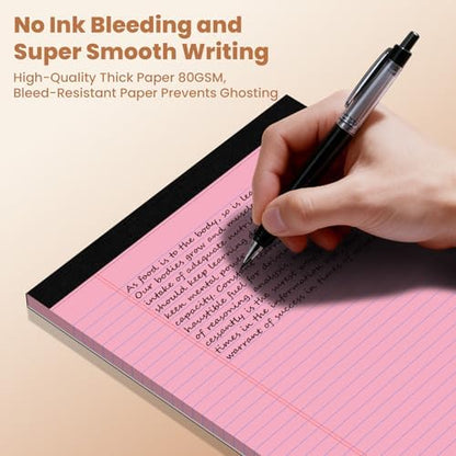 12pcs Legal Pads 8.5 x 11, Perforated Color Notepad 8.5x11, 50Sheets/Pad