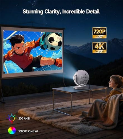 Magcubic 2026 Football-Themed Mini Projector, 4K Support Android 14 HY300F